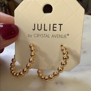 Juliet Gold Beaded Hoop Earrings
